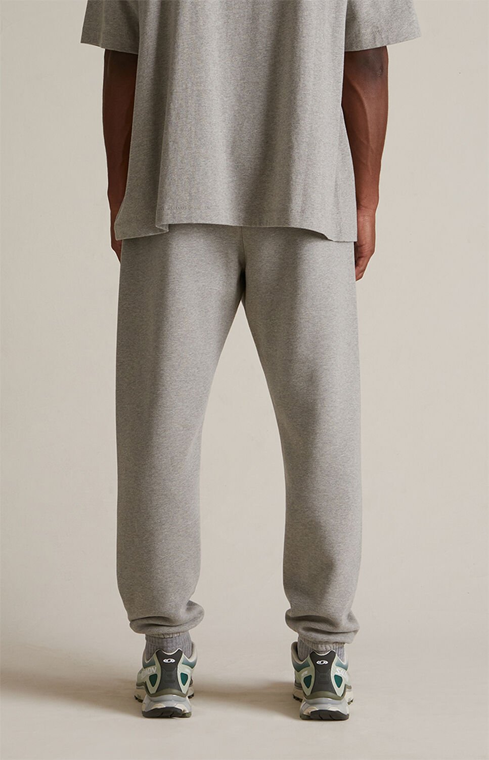Fear of God ESSENTIALS Dark Heather Oatmeal Fleece Sweatpants thumbnail 6
