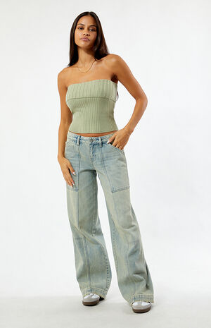 Florence Fold-Over Sweater Tube Top image number 2