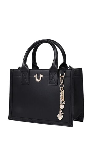 Black Modern Edge Charm Tote Bag image number 3
