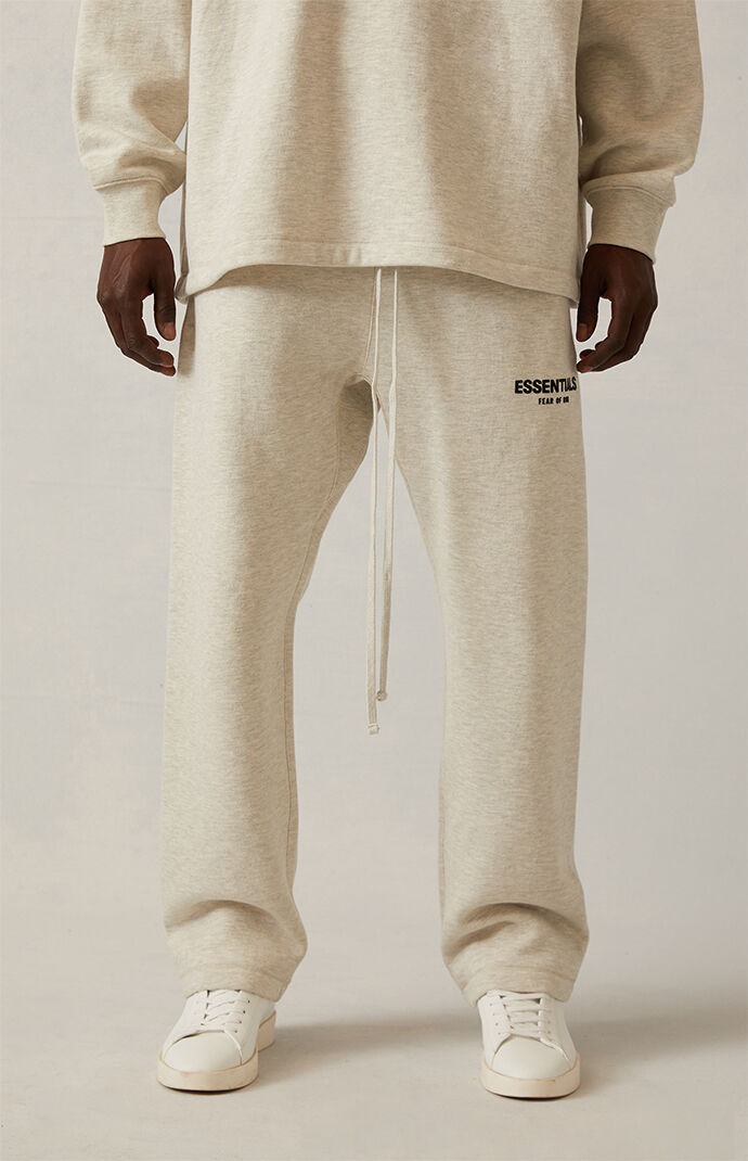 Essentials Fear of God Men's Light Oatmeal Relaxed Sweatpants - Size XXS