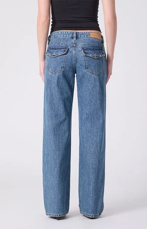 Zoe Low Rise Girlfriend Jeans Stud Embellished image number 5