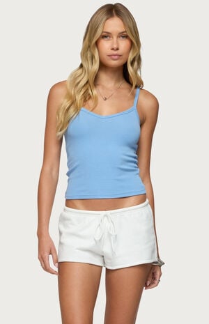 Aspyn V Neck Ribbed Tank Top image number 1