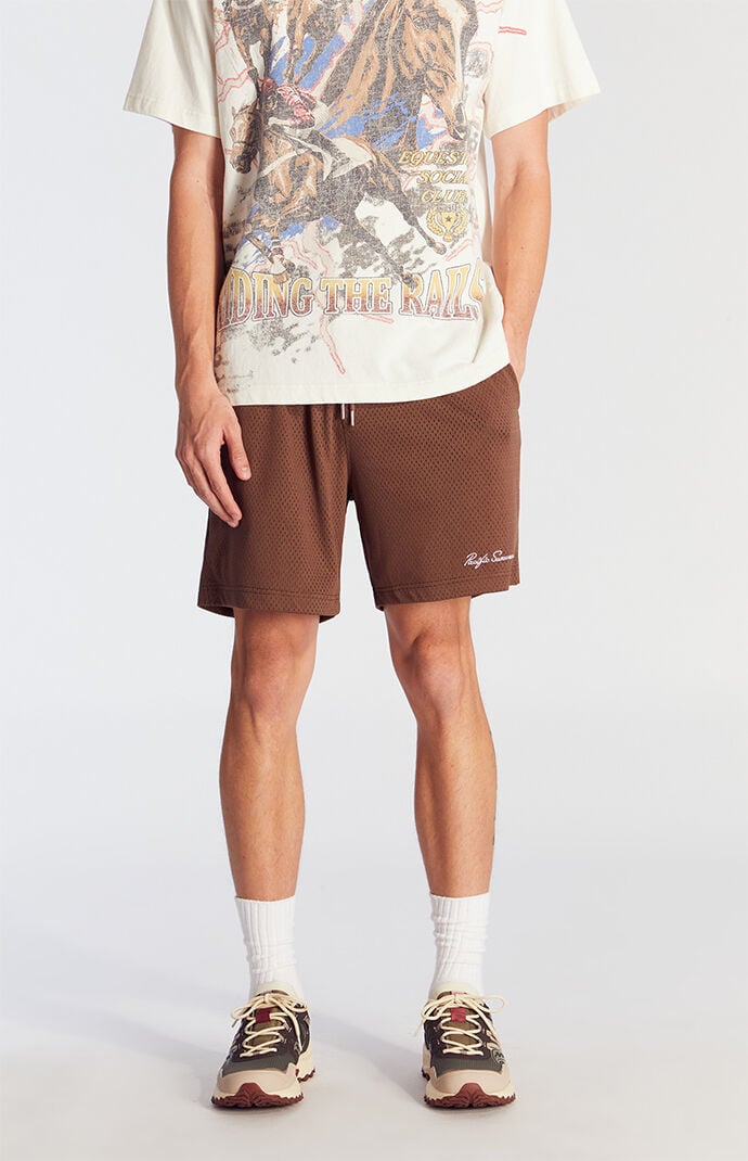 Pacsun Brown Mesh Basketball Shorts