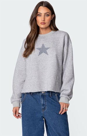 Gingham Star Sweatshirt image number 1