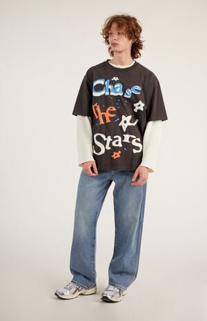 Medium Indigo Baggy Jeans image number 1