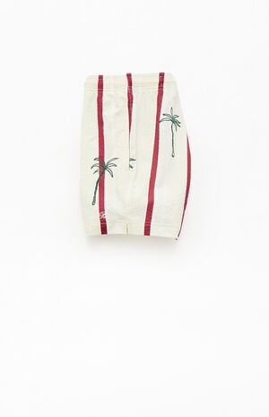Palm Striped Seersucker 4.5" Swim Trunks image number 3