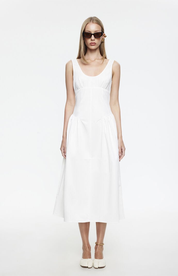 LIONESS Luna Rosa Poplin Maxi Dress