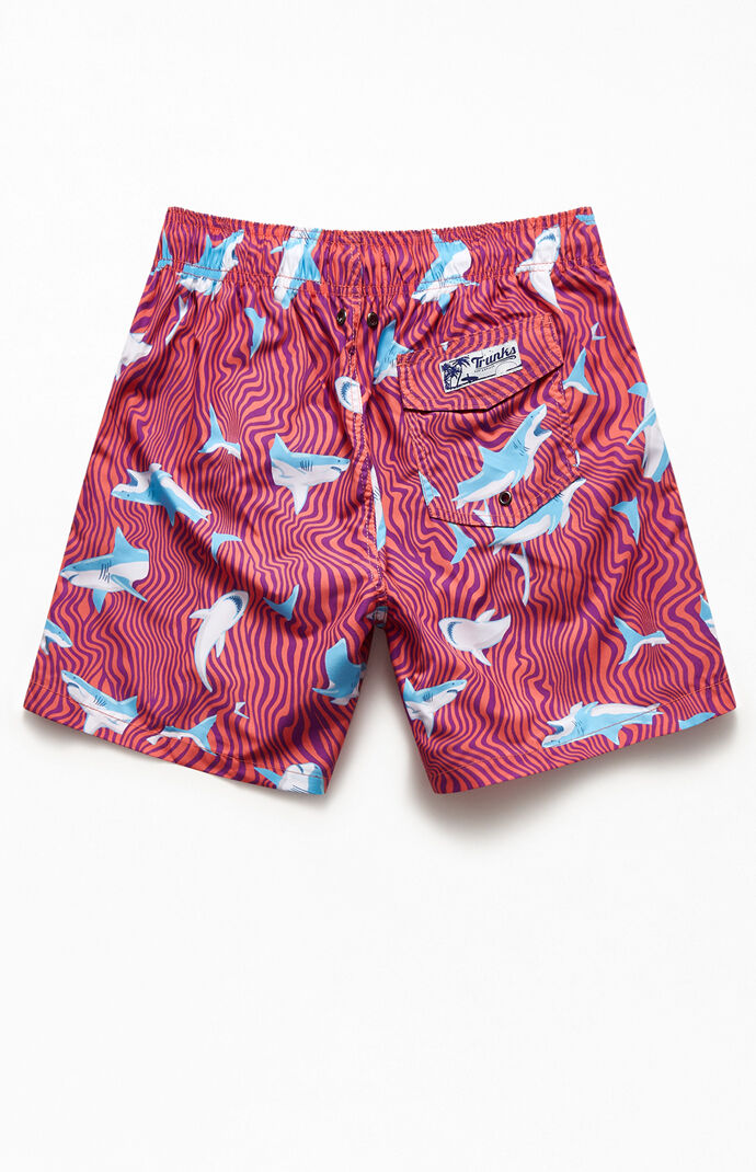 Wavy Sharks 17" Swim Trunks