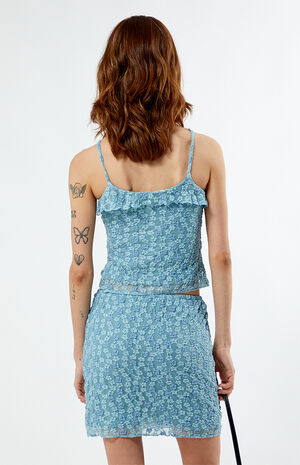 Bubble Lace Mid Rise Mini Skirt image number 4