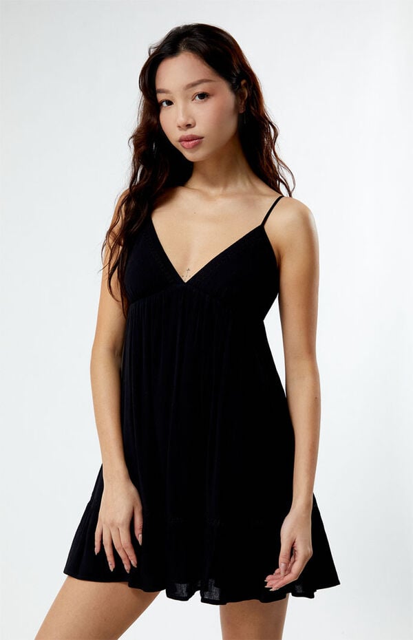 LA Hearts Trim V-Neck Babydoll Dress | Pacsun LA Hearts Trim V-Neck Babydoll Dress | Pacsun
