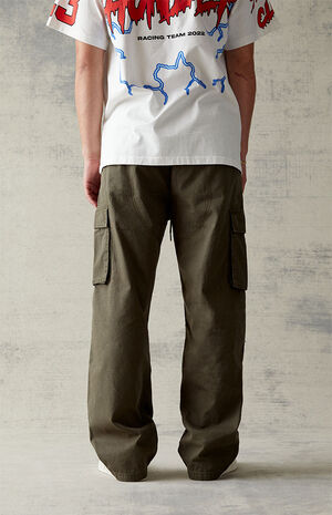 Ripstop Canvas Olive Baggy Cargo Pants image number 3