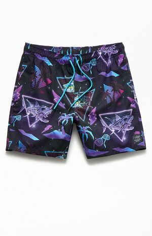 Neon Geo Tuna 17" Swim Trunks Neon Geo Tuna 17" Swim Trunks image number null