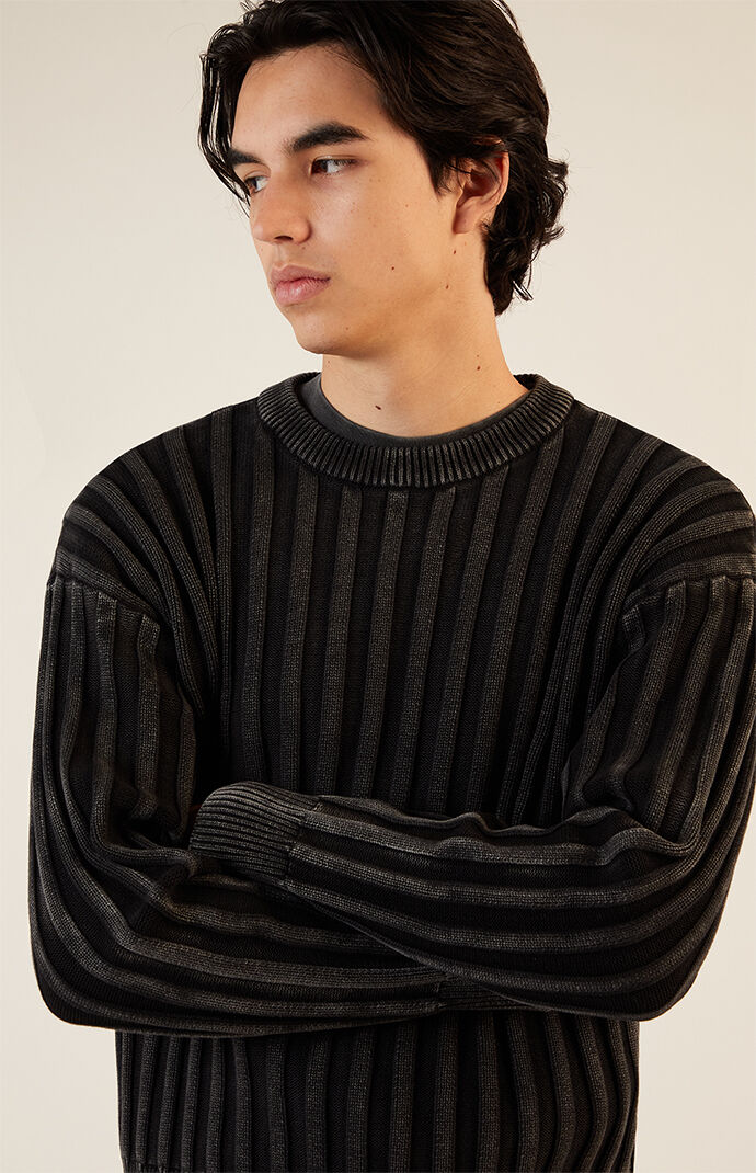 福袋 売れ残り Pacsun Black PacSun | Sweater Neck Crew Knit Ribbed Wide トップス