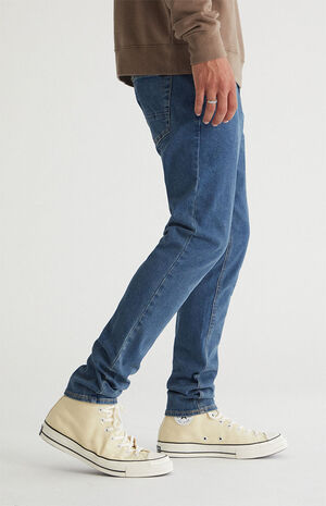 Light Indigo Stacked Skinny Jeans image number 3