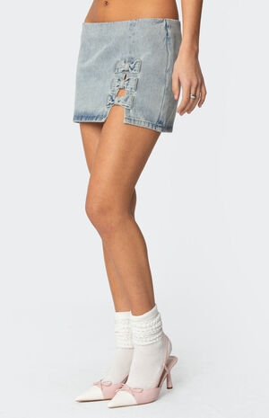 Bowdie Washed Denim Mini Skirt image number 4