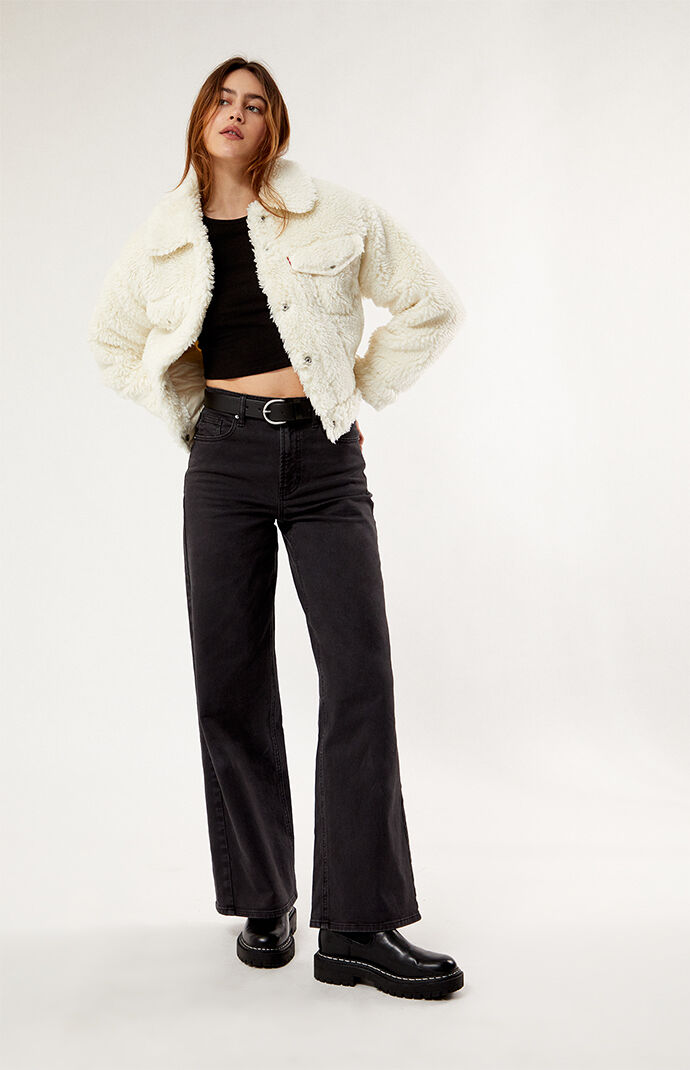 Pacsun denim sherpa sales jacket