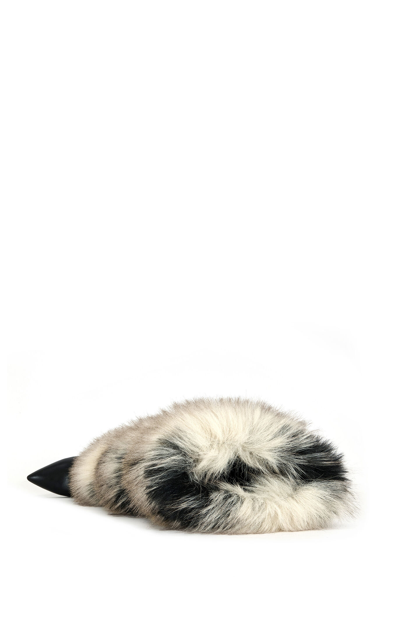 AZALEA WANG Langlau Brown Colorblock Faux Fur Stiletto Boots