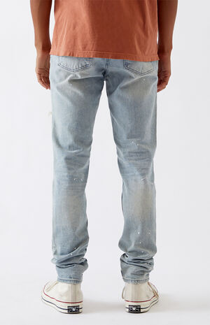 Light Stitch & Repair Stacked Skinny Jeans | PacSun | PacSun