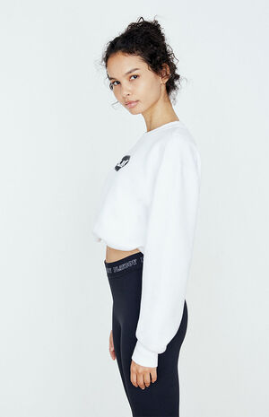 By PacSun Bubble Cropped Crew Neck Sweatshirt image number 3