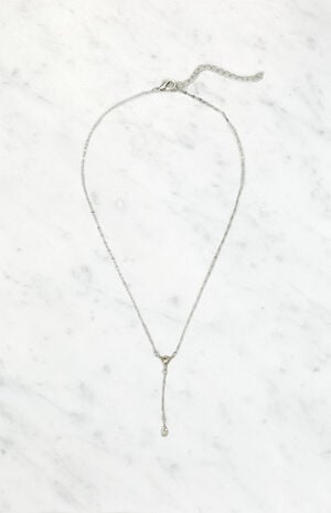 Rhinestone Drop Necklace image number 1