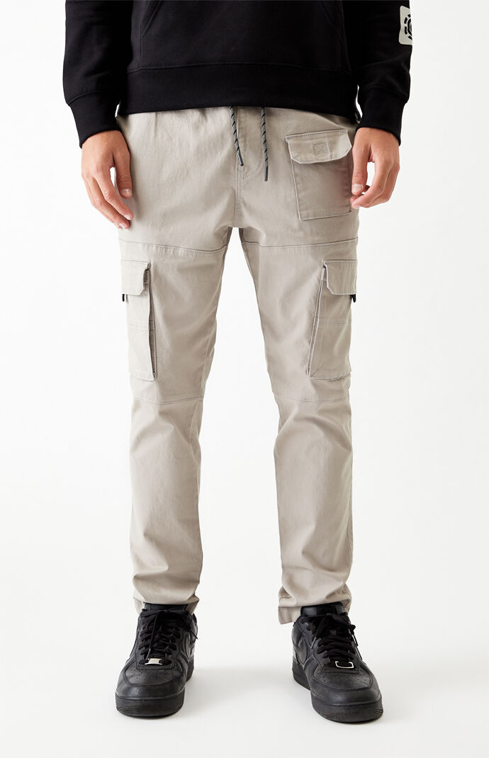 Utility Gray Slim Cargo Pants