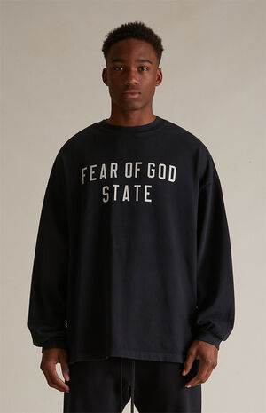 Black Heavy Long Sleeve T-Shirt image number 2