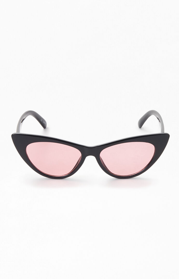 Black & Pink Cat Eye Sunglasses