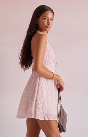 Sarah Tie Back Halter Mini Dress image number 2