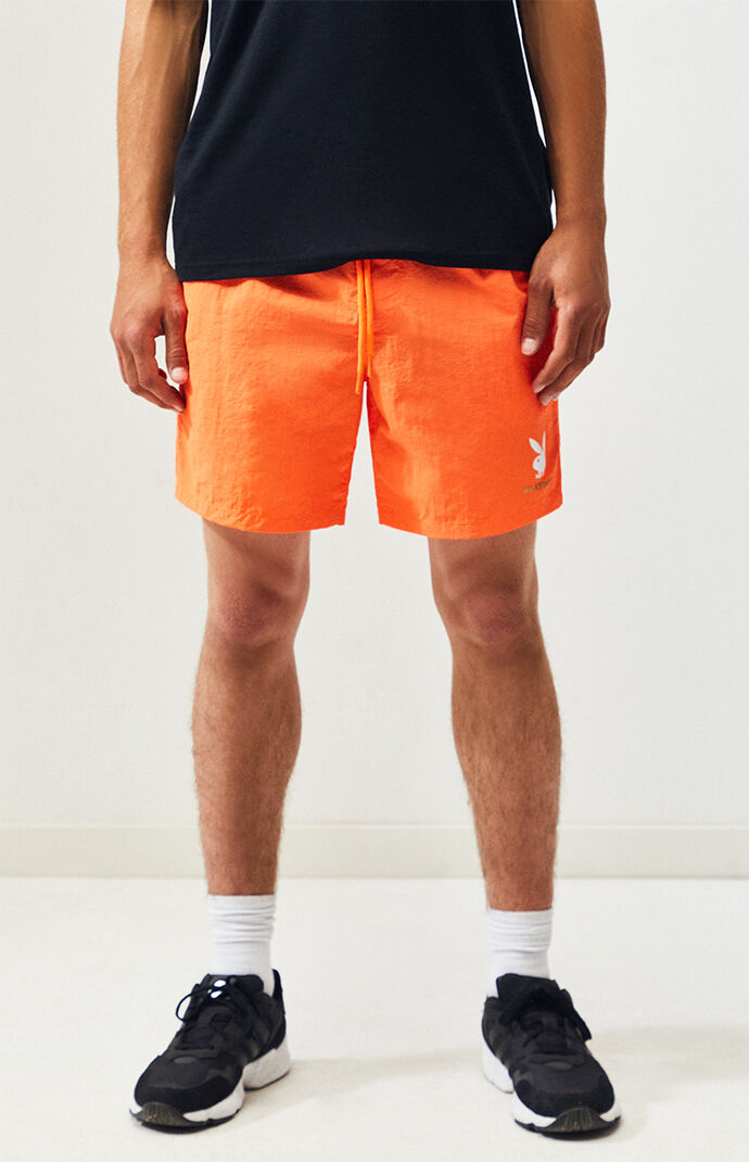 By PacSun Gold Text Nylon Shorts