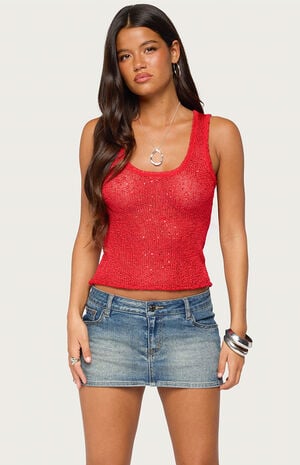 Eleora Sequin Knit Tank Top image number 1