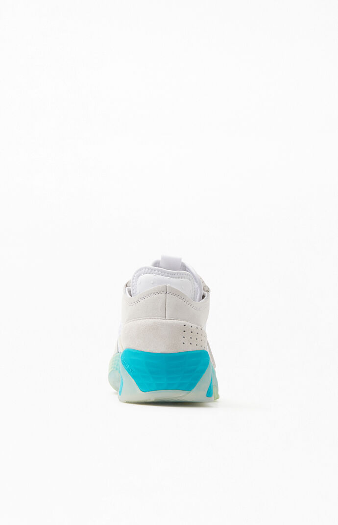 adidas White Green Streetball Shoes PacSun