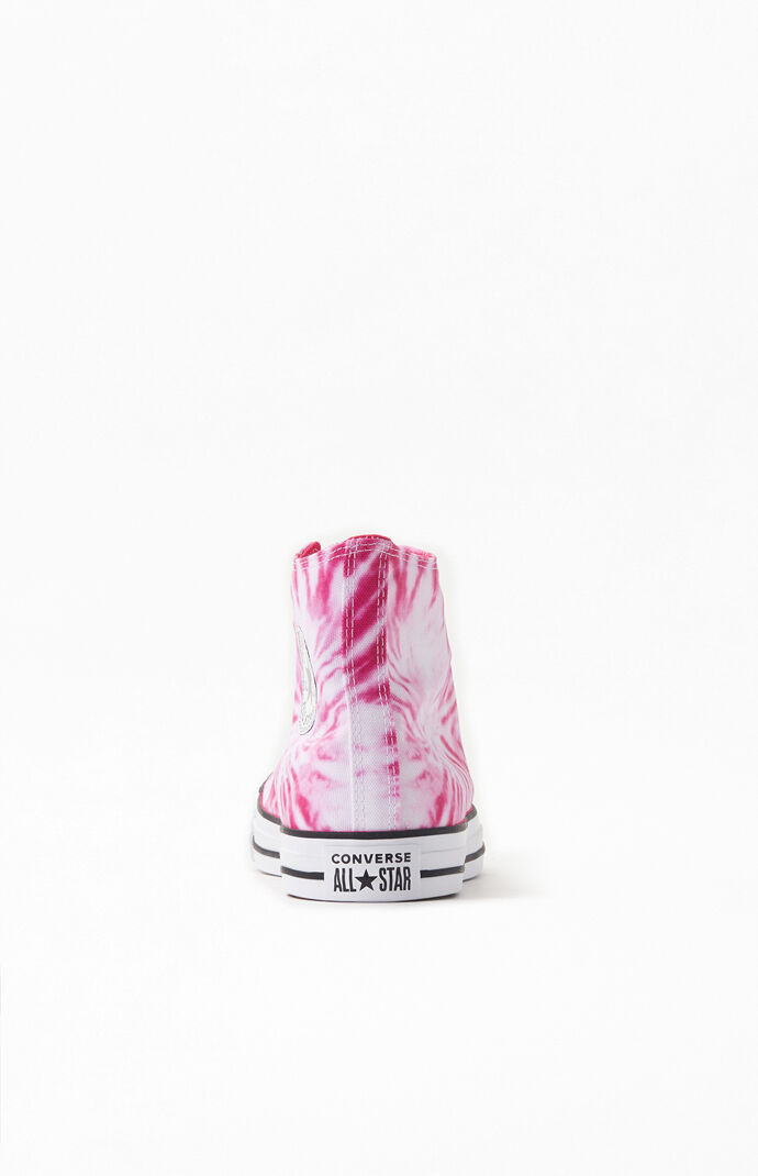 Pink Tie-Dyed Chuck Taylor All Star High Top Shoes