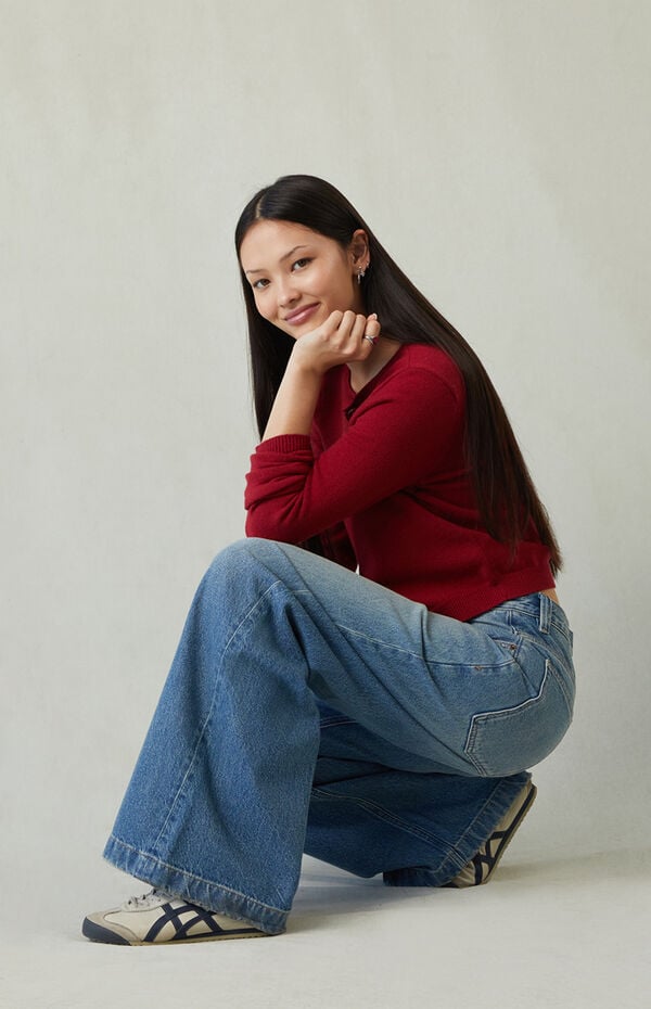 Pacsun Sloane Low Rise Ultra Baggy Jeans Medium Blue