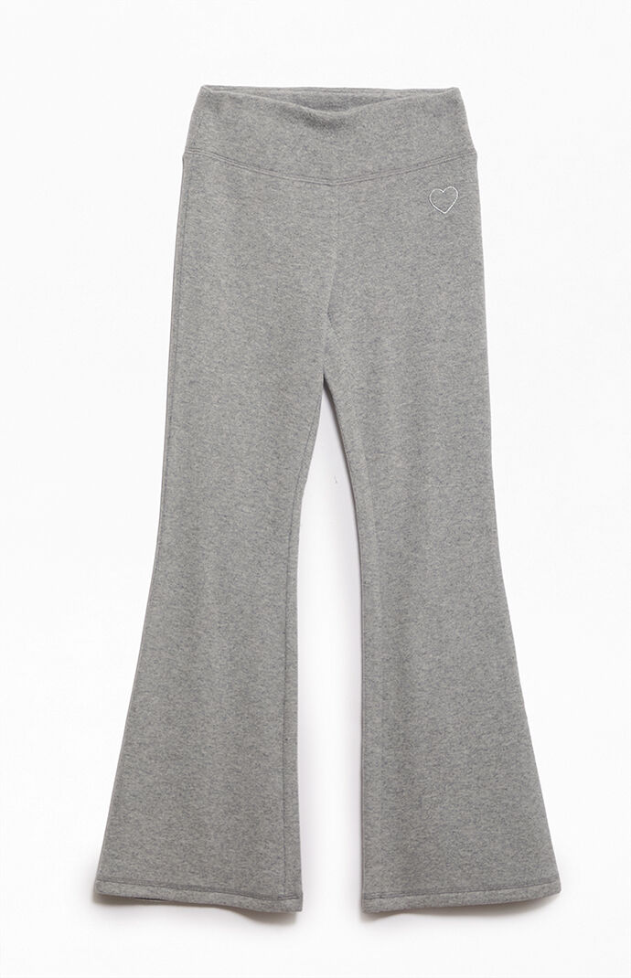 Pacsun Kids Active Knit Heart Flare Yoga Pants