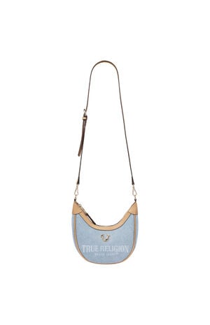 Bailey Denim & Faux Leather Hobo Bag image number 8