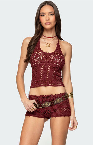 Kelani Crochet Halter Top image number 1
