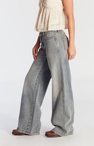 Eco Dark Indigo Low Rise Baggy Jeans