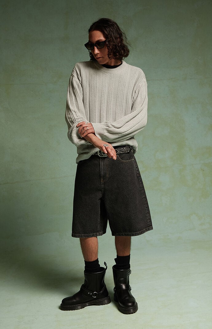 FIELD OF STUDY by Pacsun Tonal Stripe Long Sleeve Sweater