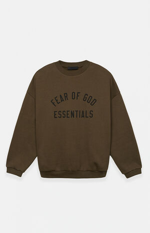 Olive Fleece Crew Neck Sweatshirt image number 1