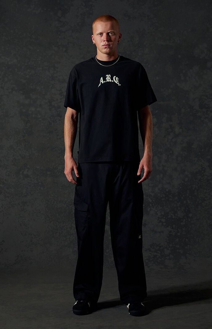 A.R.C. Black Wide Leg Cargo Pants