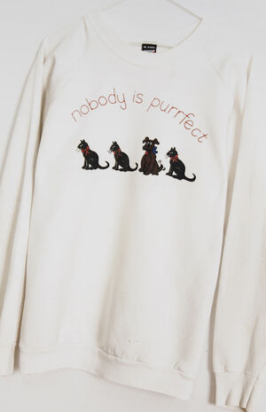 Upcycled Purrfect Crew Neck Sweatshirt image number 2