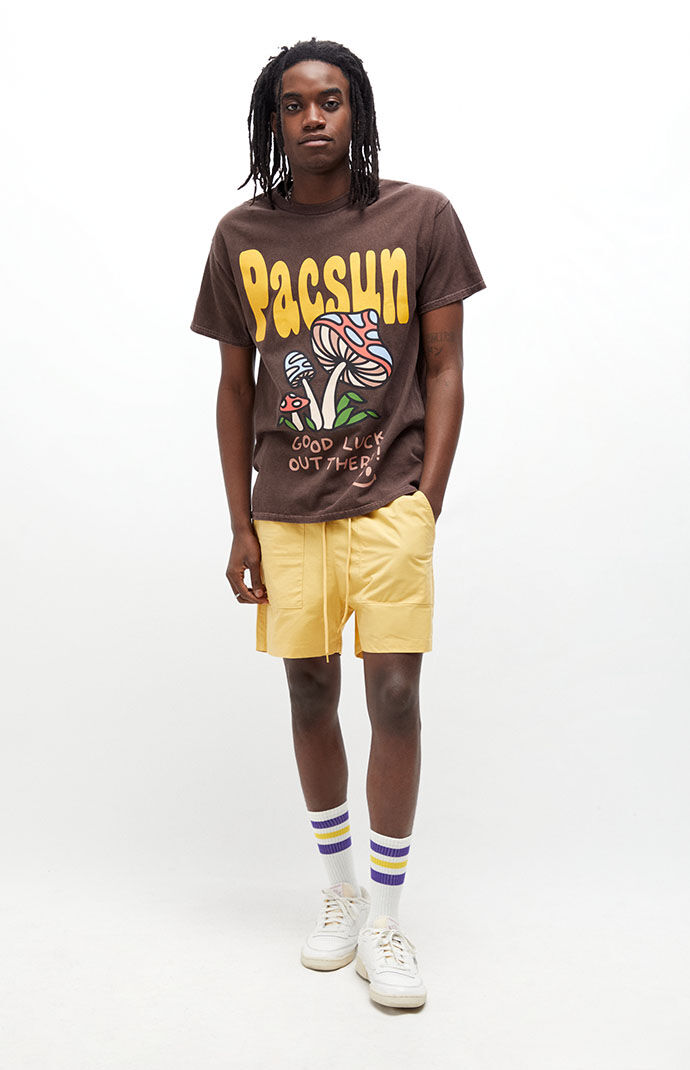 Yellow new arrivals nylon shorts