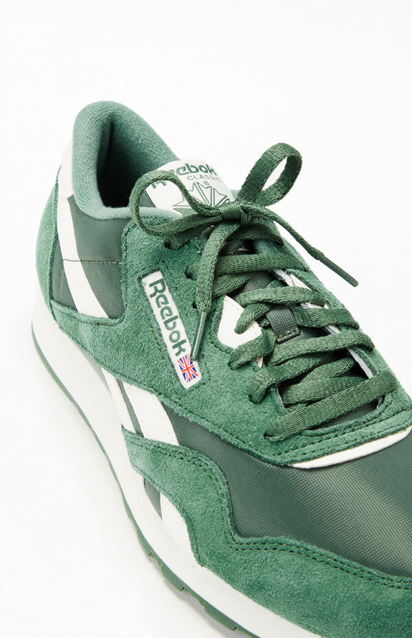 Reebok Green Classic Nylon Vintage Suede Shoes PacSun