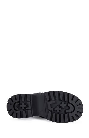 Women's Devoir Black 3D Flower Combat Boots image number 4