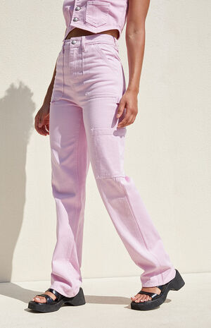 Pink '90s Boyfriend Carpenter Pants image number 3