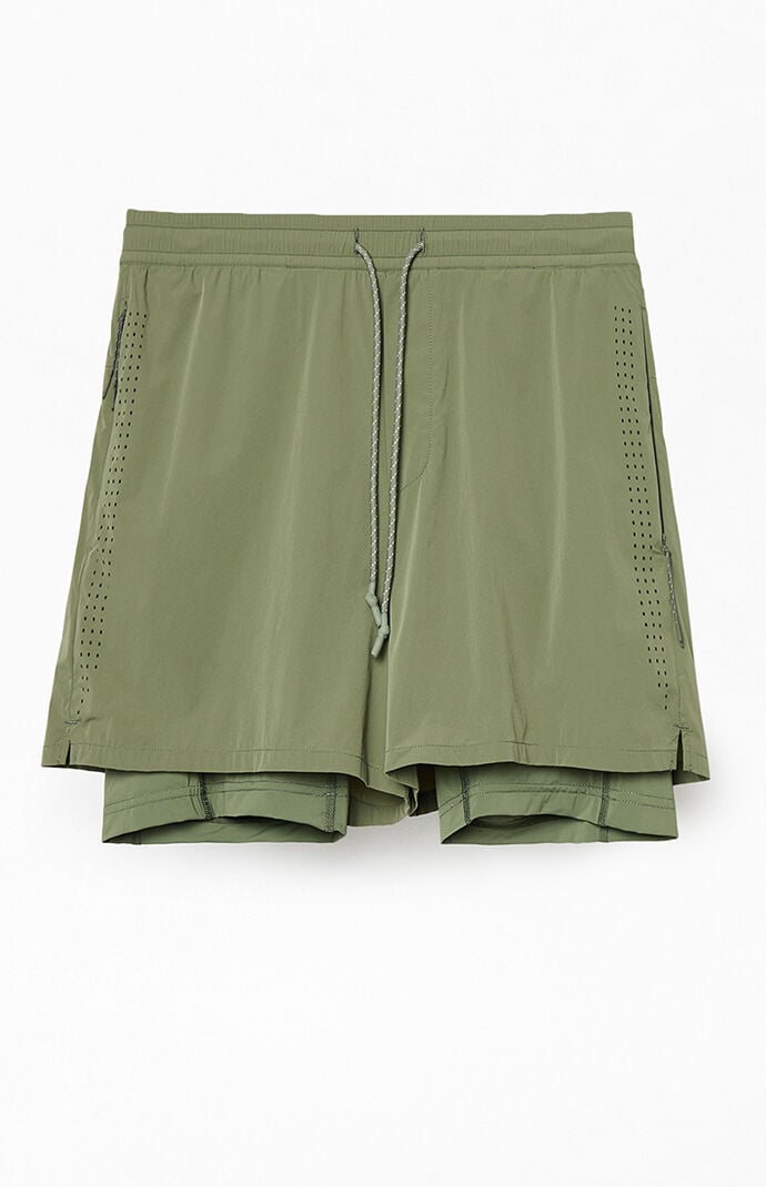 パンツ ALOUND VENTILATION BAKED SHORTS OLIVE