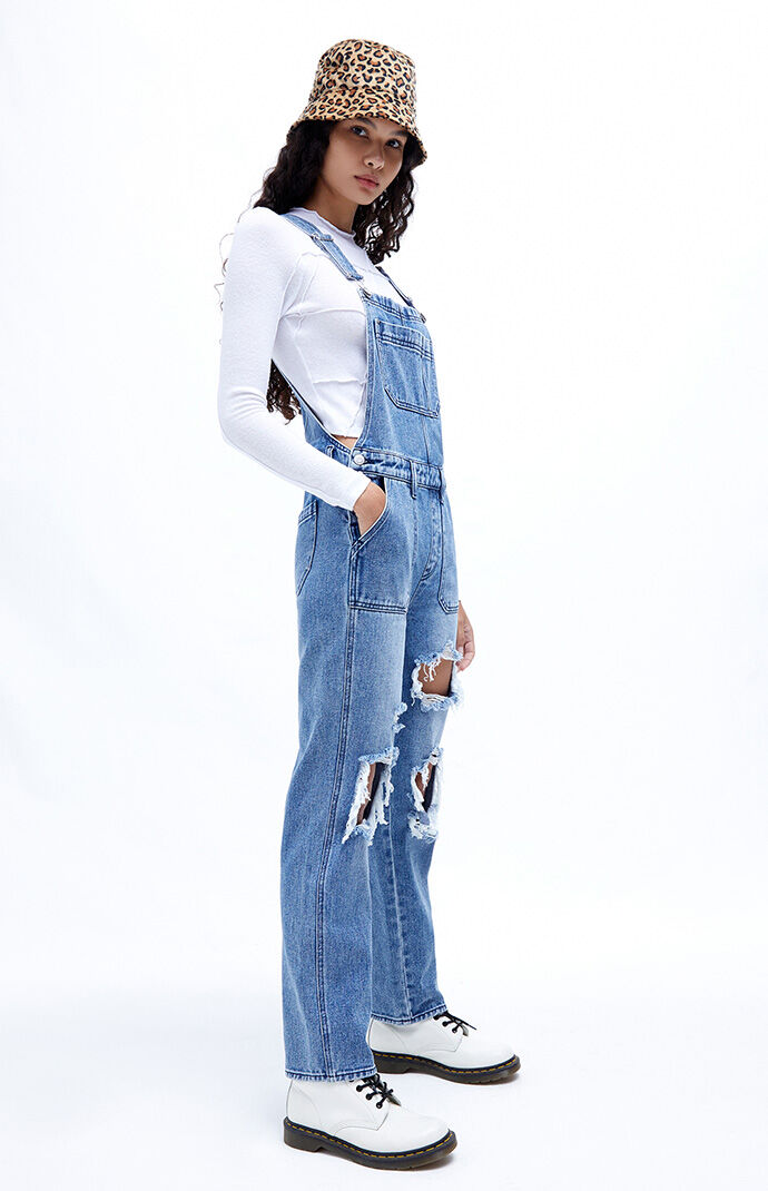 PacSun Medium Blue Distressed Baggy 