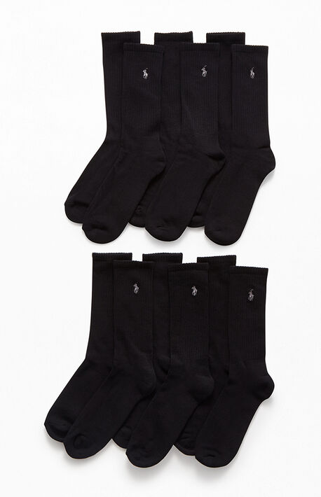 6 Pack Cotton Crew Socks