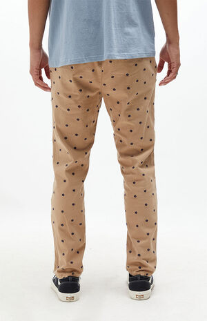 Floral Embroidered Cotton Drawstring Trousers image number 4