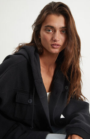 Hooded Polar Fleece Shacket image number 2